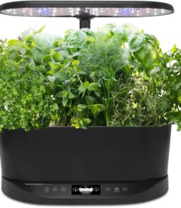 AeroGarden Indoor Hydroponic Garden With 9 Pods. 30W LED Grow Light. 24in Height - Bounty Basic