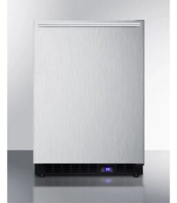Frost-Free Built-In Undercounter All-Freezer With Stainless Steel Wrapped Exterior And Horizontal Handle