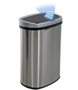 13 Gallon Automatic Touchless Motion Sensor Kitchen Trash Can With Lid