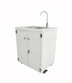 FixtureDisplays Portable Self-Contained Hand Wash Station With Built-In Pump. 24 X 18 X 30 in Cabinet - 10094