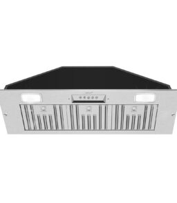 Akicon Ducted Range Hood Insert. Stainless Steel. 3-Speed 600 CFM. 36in Cold