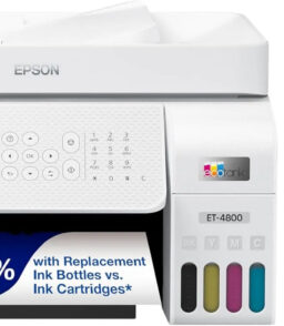 Epson EcoTank ET-4800 Wireless All-in-One Inkjet Printer. White - ET-4800