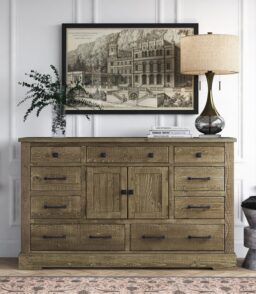 Casserly 9 Drawer 66'' W Solid Wood Combo Dresser