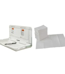 ECR4Kids Wall-Mounted Fold-Down Baby Changing Station With 500-Pack Liners