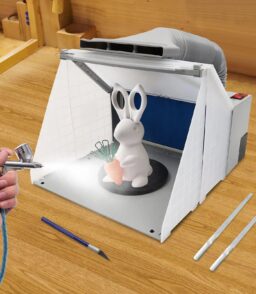 Airbrush Spray Booth Kit With LED Light. Filter Hose And Spray Guns For Model Painting