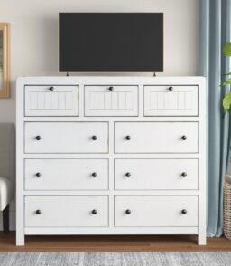 Sargent 9 Drawer 54'' W Solid Wood Dresser