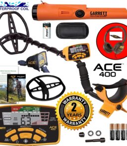Garrett ACE 400 Metal Detector With 8.5 x 11 in DD Waterproof Search Coil And AT Pro-Pointer