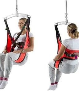 AMQTSLM Commode Patient Lift Sling. Red. 36.6 x 37.8 in. 200-500 lb Capacity