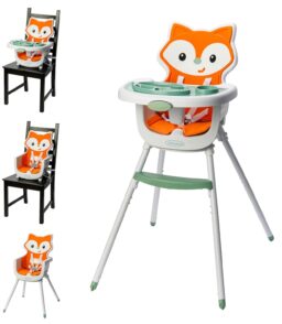 4-in-1 Convertible High Chair And Booster - Fox Theme