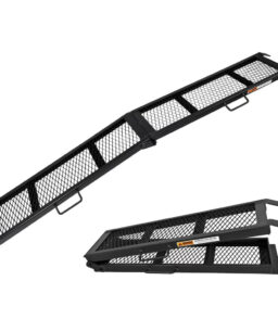 90in Black Steel Dual Runner Folding ATV Ramps