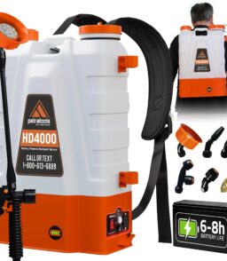 4 Gallon Battery Powered Backpack Sprayer With 12V 8Ah Rechargeable Battery