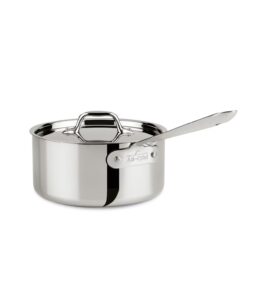 All-Clad D3 Stainless 3-Ply Bonded 3 Quart Saucepan With Lid