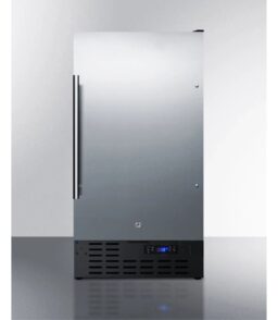 ADA-Compliant 18 inch Wide Frost-Free Freezer. Stainless Steel - Built-In Or Freestanding