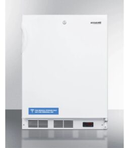 ADA Compliant Undercounter Medical All-Freezer. -25 C Operation. White. Front Lock. 32 Inch Height