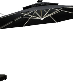 12ft Solar LED Cantilever Patio Umbrella