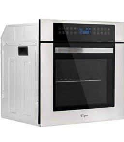Empava 24 Inch Electric Single Wall Oven. 10 Cooking Functions. Stainless Steel