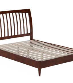AFI Full Solid Wood Low Profile Sleigh Platform Bed. Walnut - Orleans