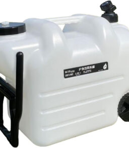 Wheeled Water Storage Container With Handle And Faucet. 28L PE. 49cmx27cmx39.9cm