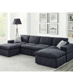 134in Wide Reversible Modular Sectional With Ottoman
