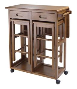 Ergode Suzanne 3-Pc Space Saver Table Set. Teak