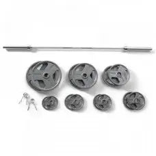 Gold's Gym 300 lb Olympic Weight Set With Barbell. Plates. Collars And Storage Rack - WGGOP300
