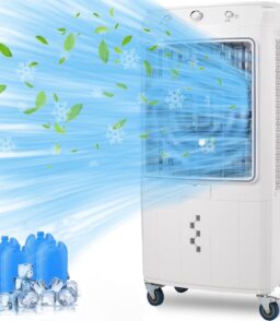 Garvee Evaporative Air Cooler 4100 CFM. 15.8 Gallons. 4 Ice Packs