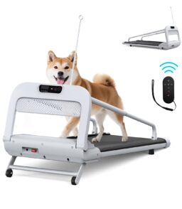 Ambifirner 2 In 1 Dog Treadmill For Small/Medium Dogs. 265 lbs Weight Capacity. Off White