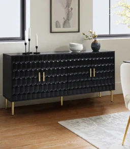 Modern Hexagonal Door Bruno 63 Wide Sideboard with Adjustable Shelves