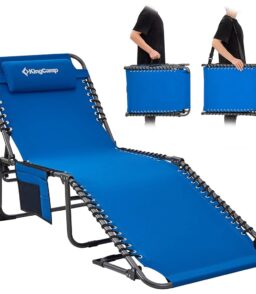 5-Position Adjustable Lay-Flat Outdoor Chaise Lounge Chair