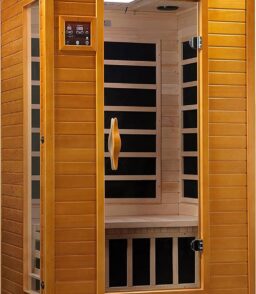 DYNAMIC SAUNAS 2-Person Low EMF Far Infrared Sauna With Red Light Therapy And Bluetooth Speakers. Canadian Hemlock - Andora