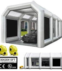 FLAPKWAN Inflatable Paint Booth 30X20X13FT With 1100W+950W Blowers