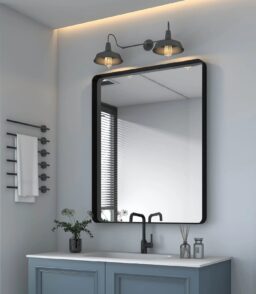 Aluminum Alloy Rounded Corner Wall Vanity Mirror