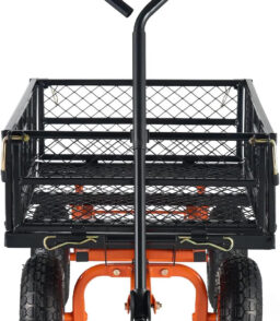 Garden Dump Cart Heavy Duty Garden Wagon With Removable Sides. Utility Liner And 10in All Terrain Wheels