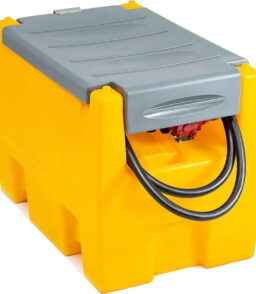 58-Gallon Portable Gas Tank With Integrated 12V Electric Fuel Pump - Red