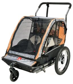 Allen Sports 2-Child Bicycle Trailer And Stroller. Green - AS2