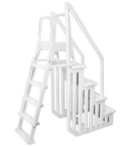 Above-Ground Pool Ladder - Extra-Wide Entry Step With Non-Slip Surface