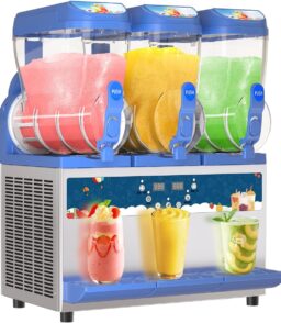 AnyDoor Commercial Slushy Machine. 30L. 1000W. Stainless Steel. Blue - 300-X