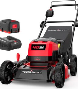 Electric Lawn Mower 40V Cordless 17 Inch 2-In-1 With 4.0Ah Battery - Foldable Handles