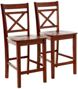 Acme Counter Height Chair Set Of 2. Cherry Finish - Tartys