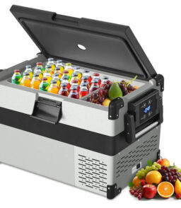 12 Volt Car Refrigerator Freezer. 34 Quarts. -4F to 50F. Grey
