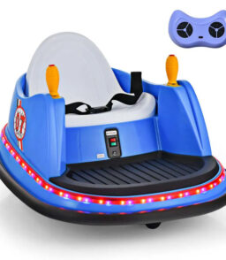 12V Toddler Battery Powered Bumper Car With Dual Joysticks And 360 Degree Spin