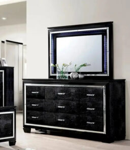 Furniture Of America 9-Drawer Wood Dresser With Mirror - Ruff Crocodile