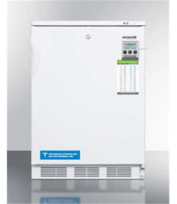 24 in Built-In -25 deg C Manual Defrost All-Freezer with Lock and Alarm - White